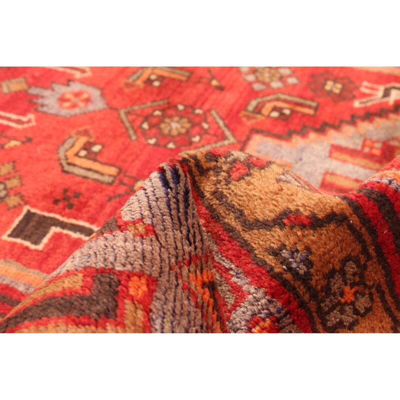 ECARPETGALLERY Hand-knotted Andelz Red Wool Rug - 4'1 x 7'0