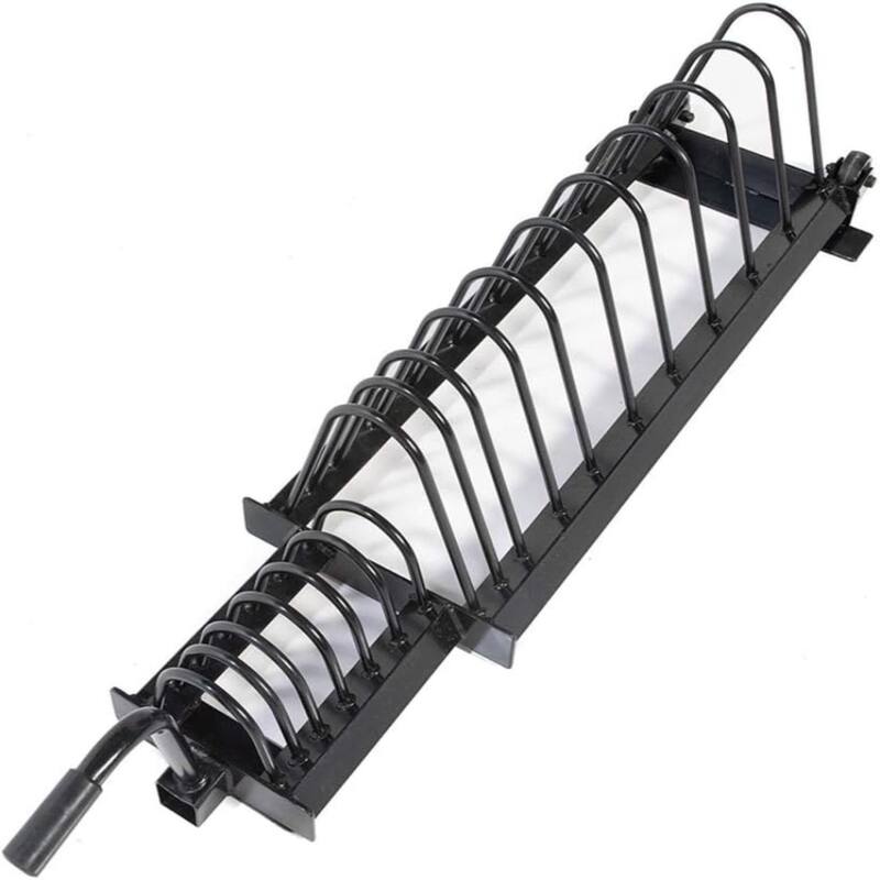Power Systems Horizontal Plate Rack with Handle & Wheels, 10 Bumper Slots, Portable Weight Rack - Medium