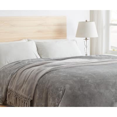 Clara Clark Ultra Plush Thick Reversible Microfiber Heavy Blanket - Raschel Imitation Mink Blanket