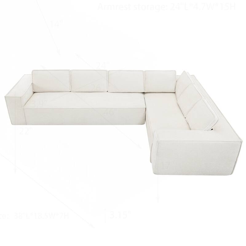 Minimalist Modular Sofa with Advanced Materials for Comfort and Style