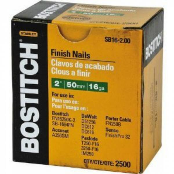 Shop Bostitch Sb16 2 00 Flat Angle Finish Nails 16 Gauge 2