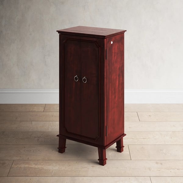 Grace Portagioie In Legno 4 Scomparti: L'eleganza Con Specchio Nascosto (26,7x32,4x21 Cm) - 2