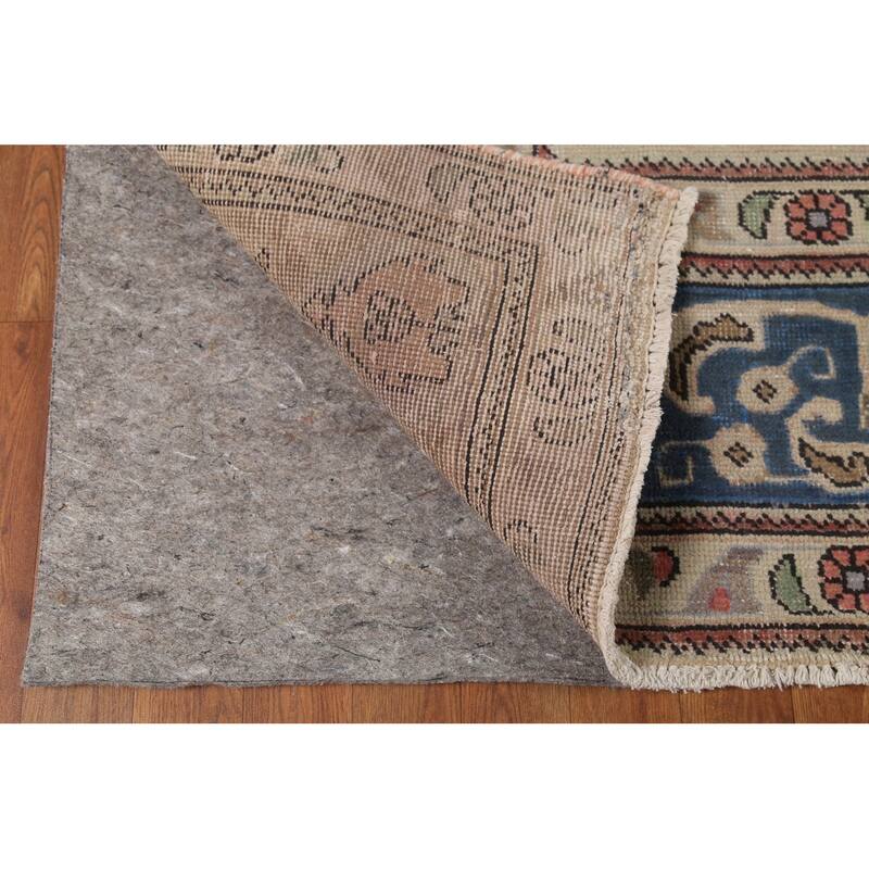 Blue Tabriz Persian Vintage Area Rug Handmade Wool Carpet - 8'3"x 11'5"