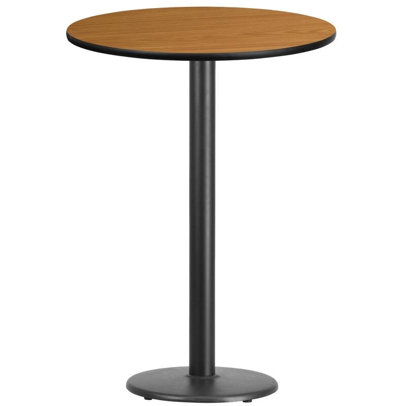 30'' Round Laminate Table Top with 18'' Round Bar Height Table Base