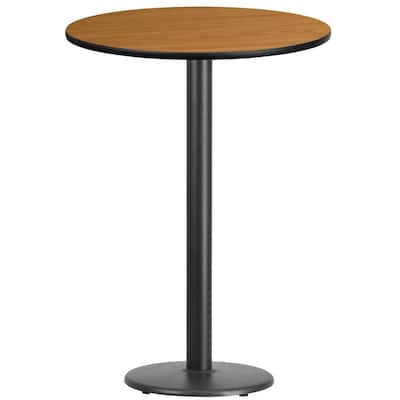 30'' Round Laminate Table Top with 18'' Round Bar Height Table Base