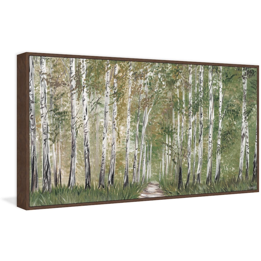 A Shady Path Floater Framed Print on Canvas