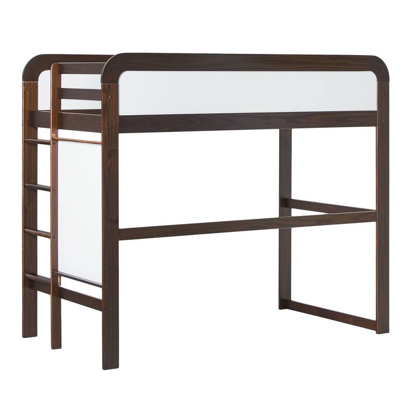 Walker Edison Twin Loft Bed with Ladder