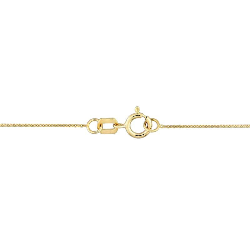 Miadora 1/10ct TDW Diamond Oval Link Necklace in 10k Yellow Gold