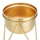 preview thumbnail 18 of 19, CosmoLiving by Cosmopolitan Metal Modern Planter (Set of 2) - S/2 7", 7"W