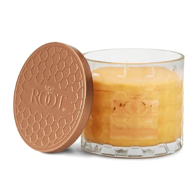 Root Tangerine Lemongrass Scented 3-Wick Signature Honeycomb Jar - 12 oz