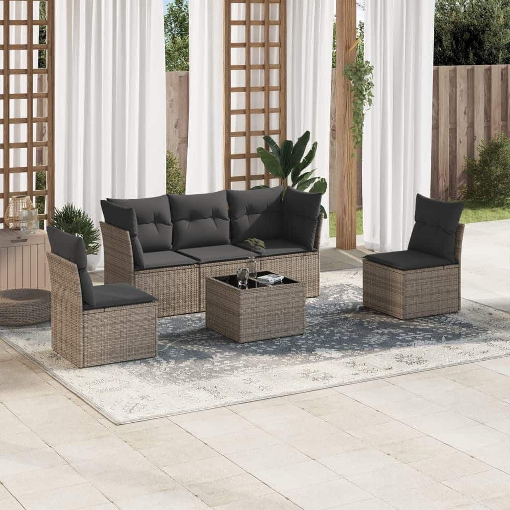 vidaXL Garden Sofa Set Grey - 21.7 x 21.7 x 14.6