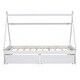 preview thumbnail 20 of 22, Twin Size House Platform Bed with Two Drawers