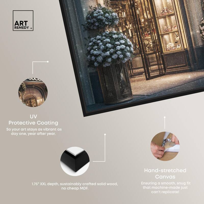 Illuminated Luxury Store Canvas by Art Remedy