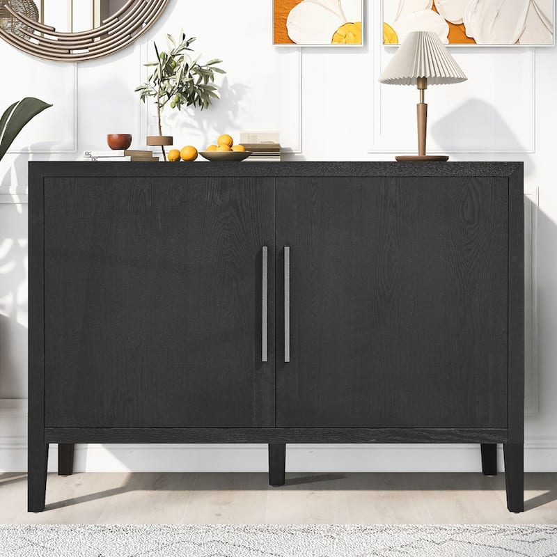 Storage Cabinet Sideboard Wooden Cabinet - Black