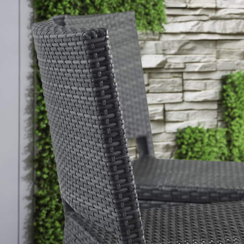 Corvus Plymouth Outdoor Modern Patio Aluminum Wicker Bar Stools (Set of 4)