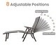 preview thumbnail 55 of 56, Outdoor Aluminum Folding Adjustable Chaise Lounge Chair and Table Set