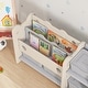 preview thumbnail 2 of 9, Kids Toy Storage, 2 Tier Toy Organizer with 4 Storage Boxes & Bookshelves for Kids Room, Nursery, Playroom