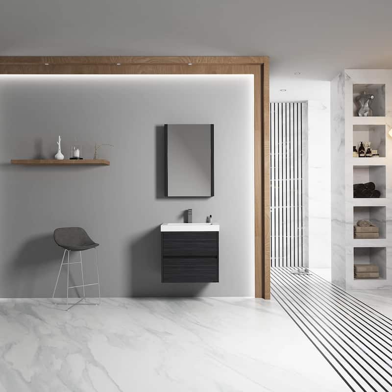 Blossom Valencia Floating Bathroom Vanity with Ceramic Sink