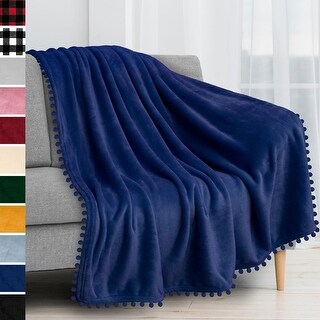 Dark blue best sale throw blanket