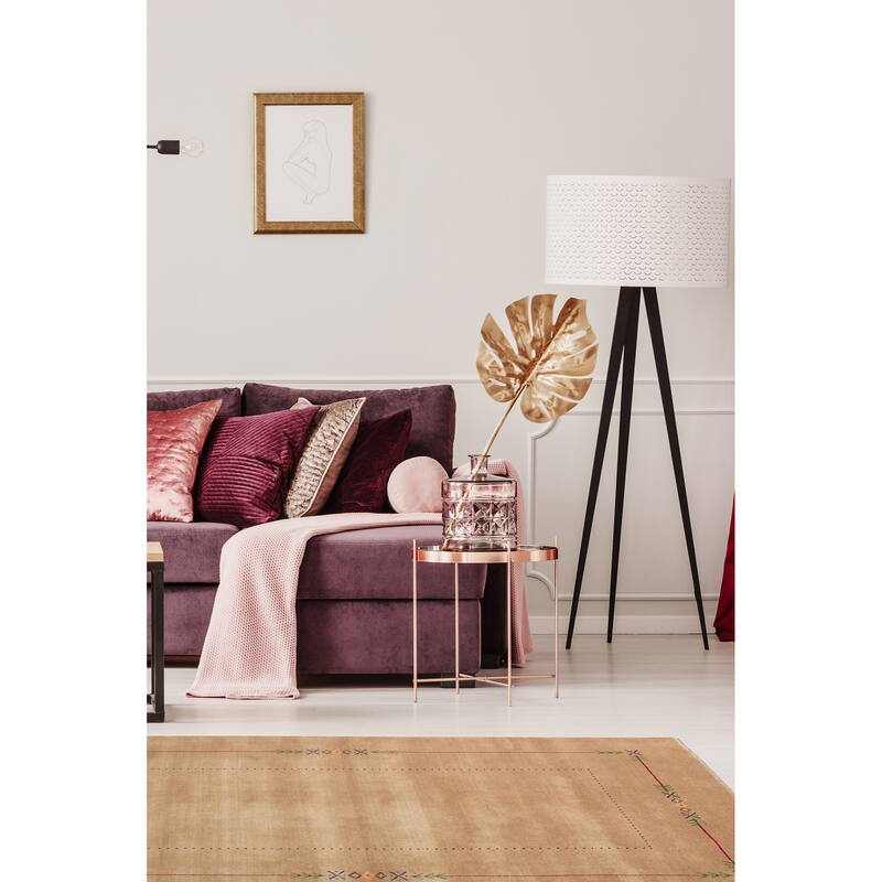 ECARPETGALLERY Hand Loomed Kashkuli Gabbeh Brown Wool Rug - 5'0 x 7'10