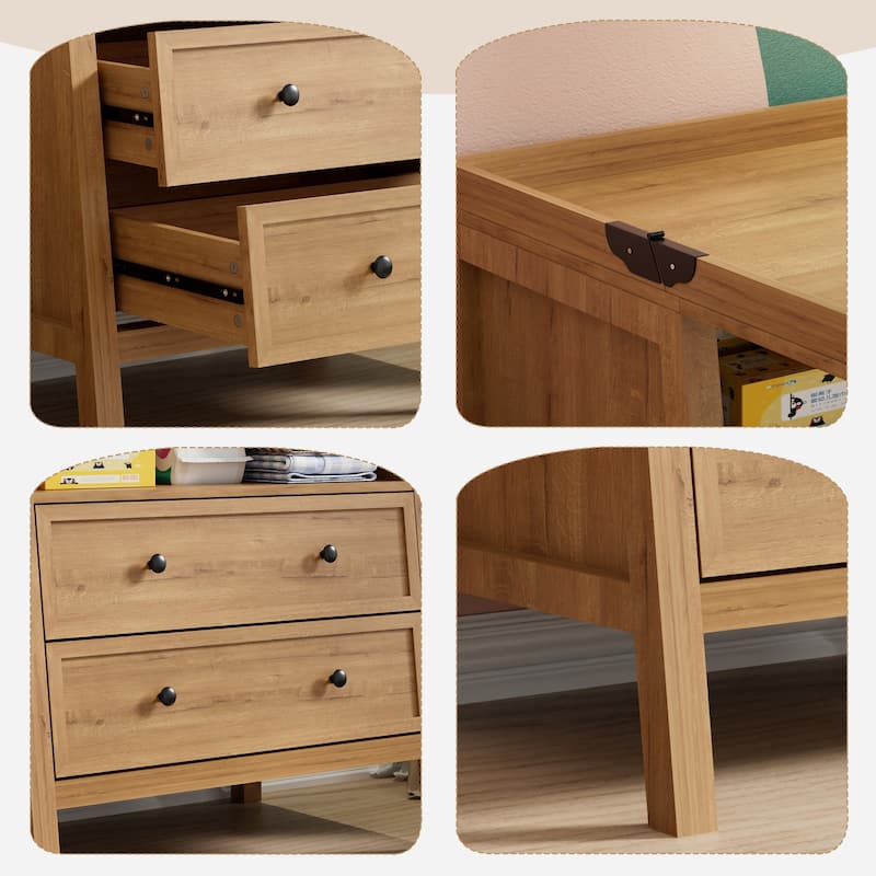 Baby Changing Table Multi-Functional 2 Drawer Dresser