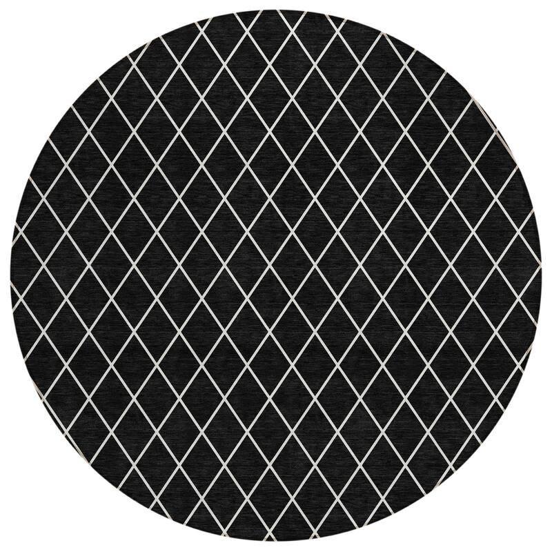 Machine Washable Indoor/ Outdoor Chantille Diamond Trellis Rug