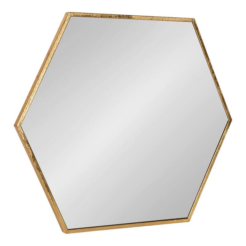 Kate and Laurel McNeer Glam Hexagon Framed Wall Mirror - 22x25 - Gold