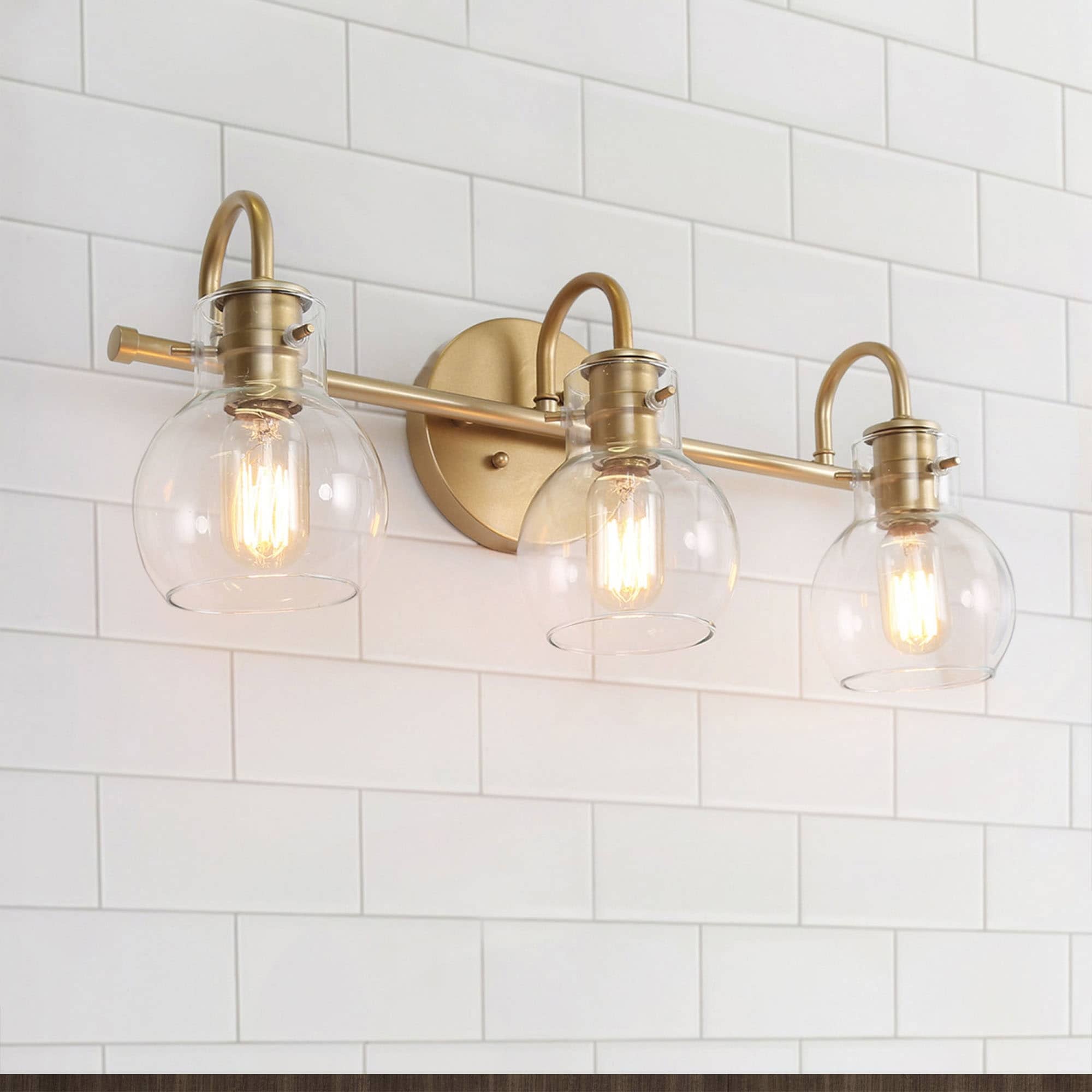 Shop Modern Bathroom Wall Sconces Gold Vanity Lighting For Powder