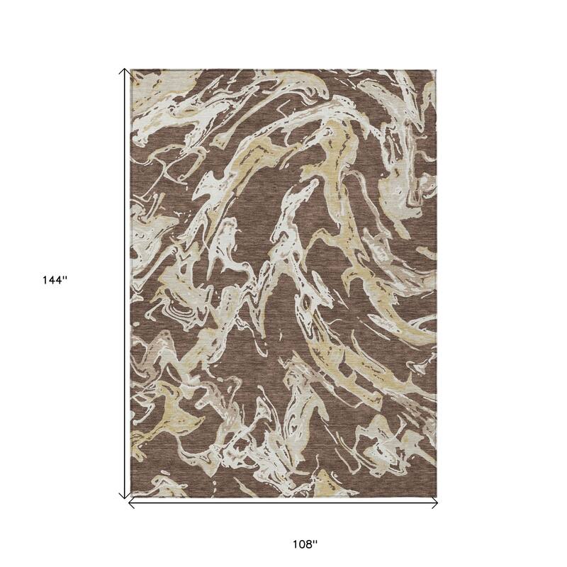HomeRoots Abstract Transitional Rectangle Outdoor Rug