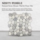 preview thumbnail 4 of 6, Misty Pebble Mosaic Tumbled Stone Backsplash Tiles for Kitchen Walls, Shower and Bathroom Floors 12" X 12" (5 Sqft per case)