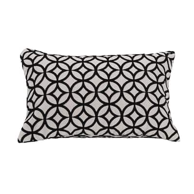 HiEnd Accents Augusta Cut Velvet Lumbar Pillow, 10"x16"