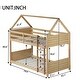 preview thumbnail 8 of 40, House-Style Twin Bunk Bed with Roof & Ladder