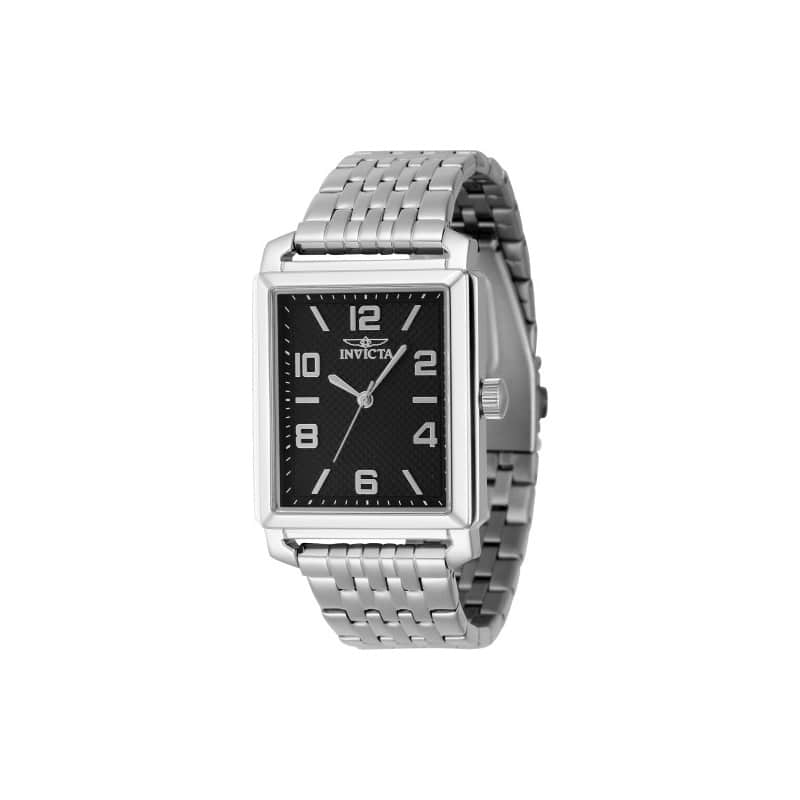 Invicta Men's 46659 Vintage Quartz 3 Hand Black Dial Watch