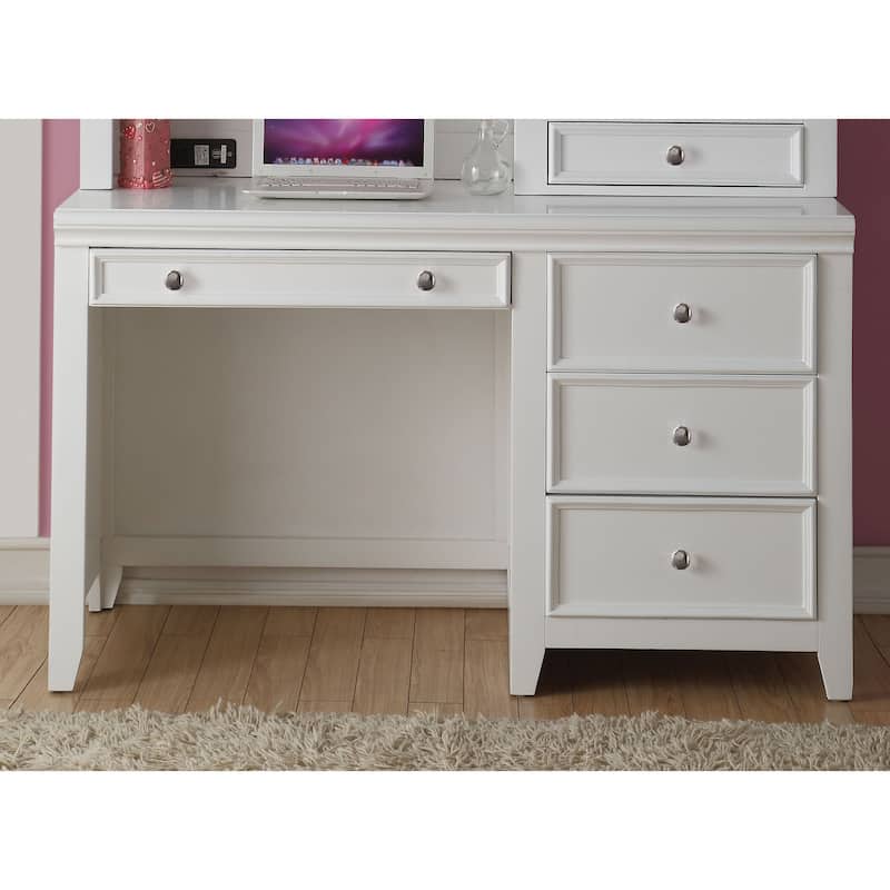 Computer Desk with 3 Drawers in White