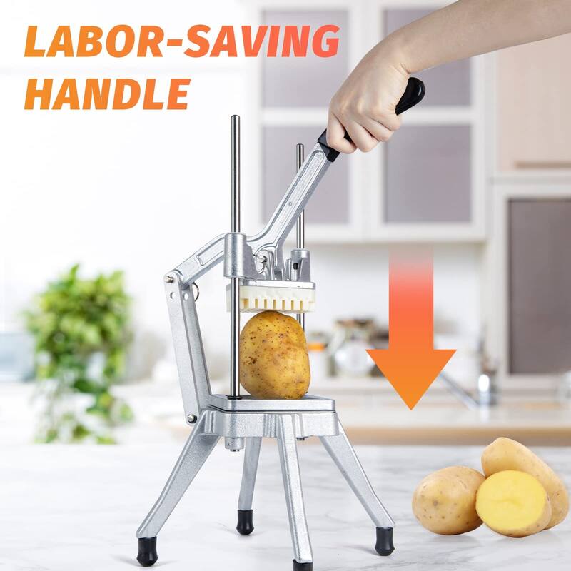 Commercial Vegetable Chopper w/4 Replacement Blades Stainless Steel French Fry Cutter Onion