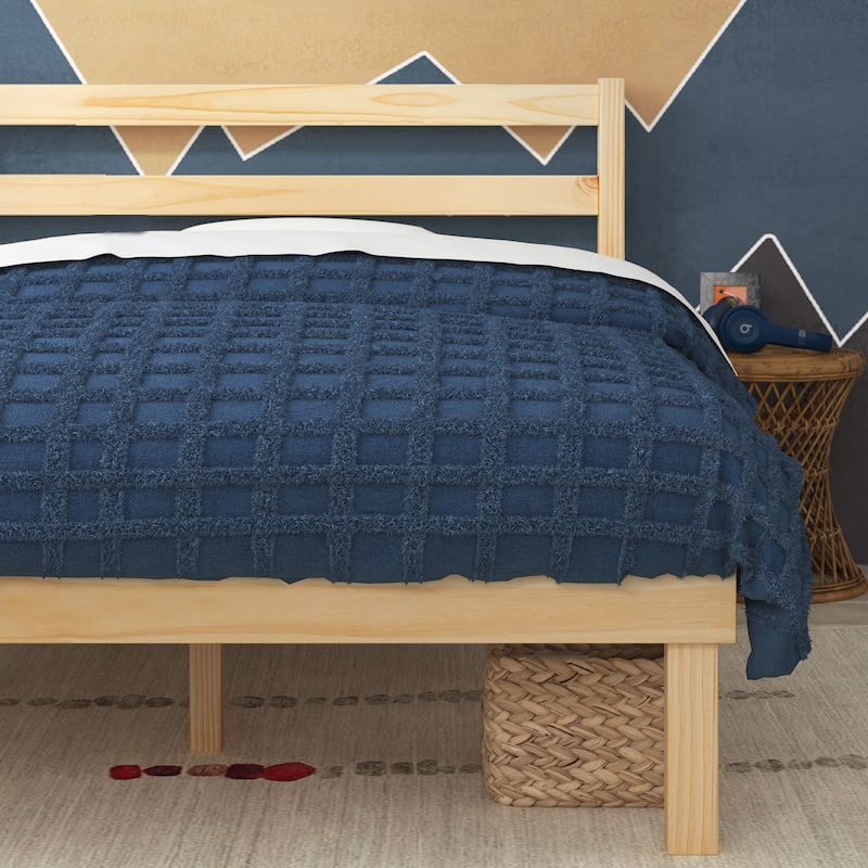 Priage by ZINUS Pine Wood Platform Bed Frame with Headboard