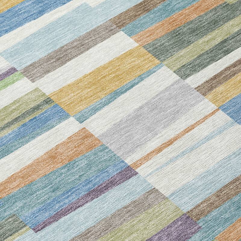 Machine Washable Indoor/ Outdoor Modern Antonito Chantille Rug