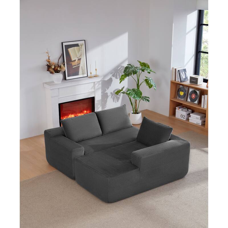 105" Cloud Sectional Couch with L-Shape Chaise,Modern Modular Sofa with Deep Seat, Upholstered Couches for Living Room