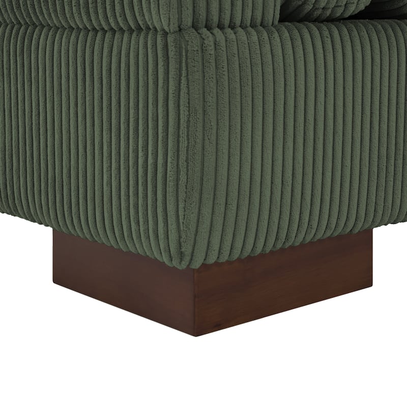 90" Oversized Modular Sectional Corduroy Sofa
