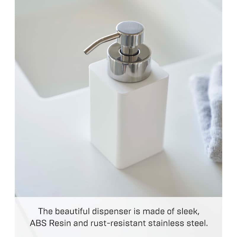 Yamazaki Home Foaming Soap Dispenser, ABS Plastic, 12.2 fluid oz., 360 milliliters - L 3.74 x W 2.76 x H 6.69 inches