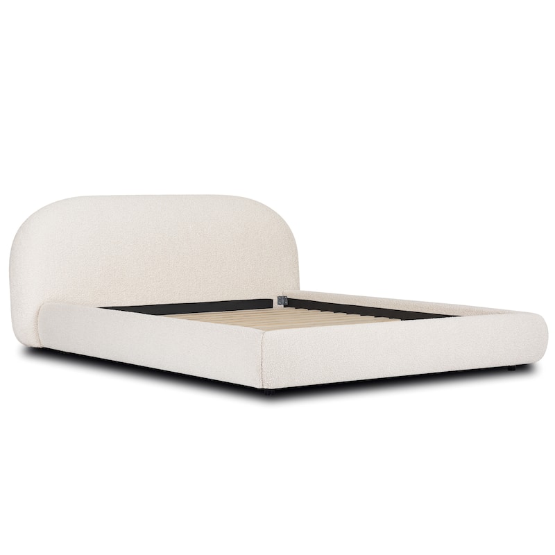 Poly & Bark Genoa Bed - Fully Upholstered with Rounded Profile