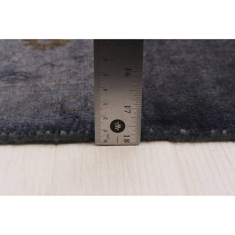 ECARPETGALLERY Hand-knotted Vibrance Light Denim Blue Wool Rug - 5'10 x 8'10