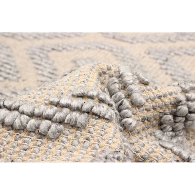 ECARPETGALLERY Braid weave Sienna Tan Wool Rug - 5'3 x 7'5