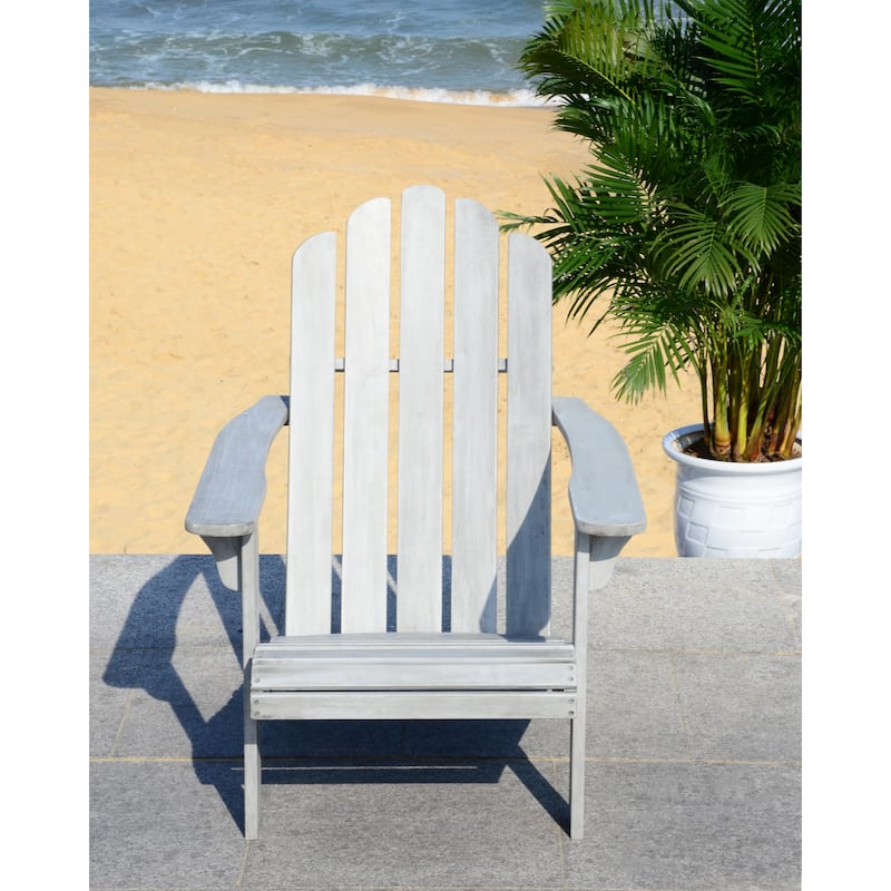 SAFAVIEH Topher Grey Wash Adirondack Chair - 28.3" W x 35.8" D x 37.4" H