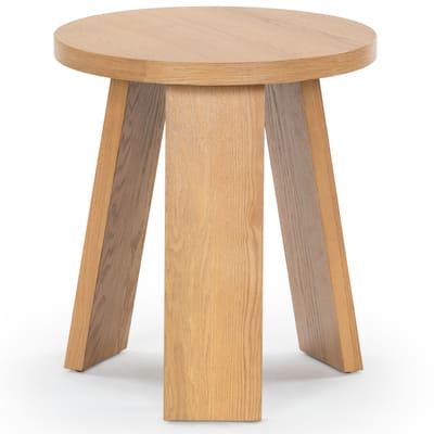 SAFAVIEH Couture Julianna Wood Grain Round Top Accent Table - 20Wx20Dx22H