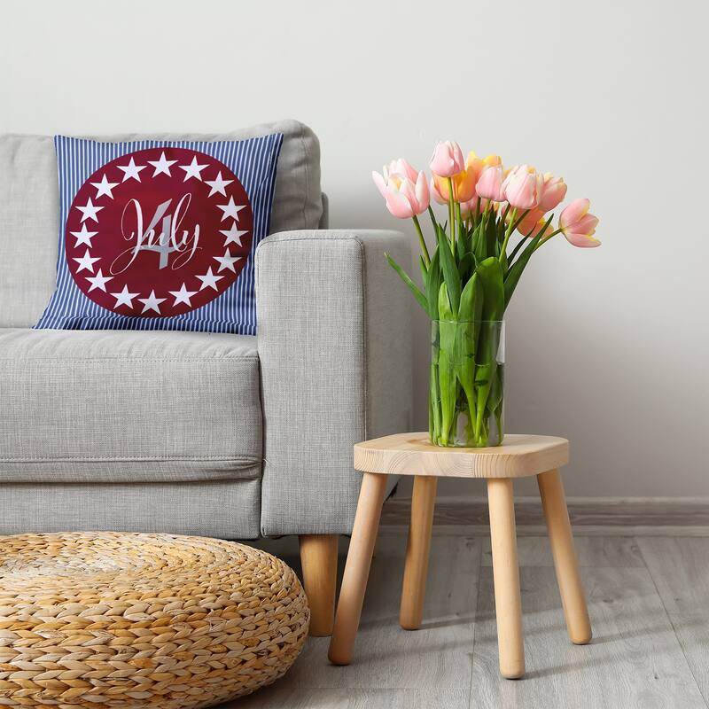 July Four Decorative Throw Pillow