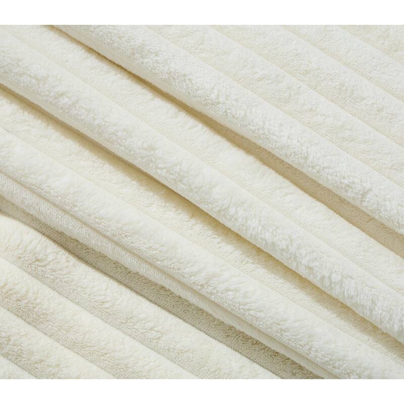 111" Corduroy L-Shape Sectional Sofa with Left Chaise, 8 Throw Pillows and Square Armrests