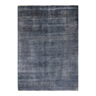 Vibrance, One-of-a-Kind Hand-Knotted Area Rug - Gray, 6' 1" x 8' 4" - 6' 1" x 8' 4"