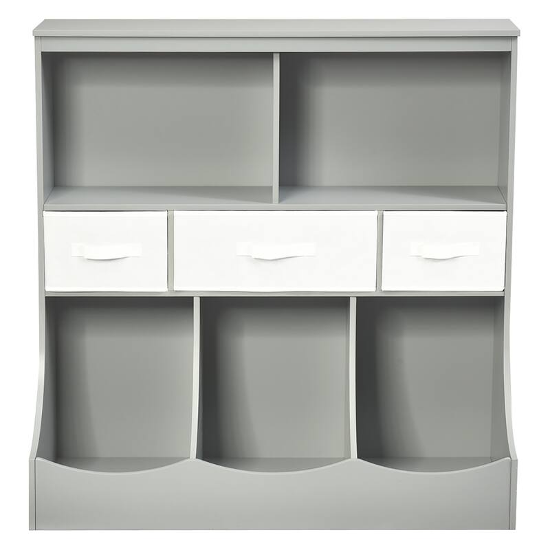 Costway Freestanding Multi-Bin Storage Cubby with 3 Baskets - See Description