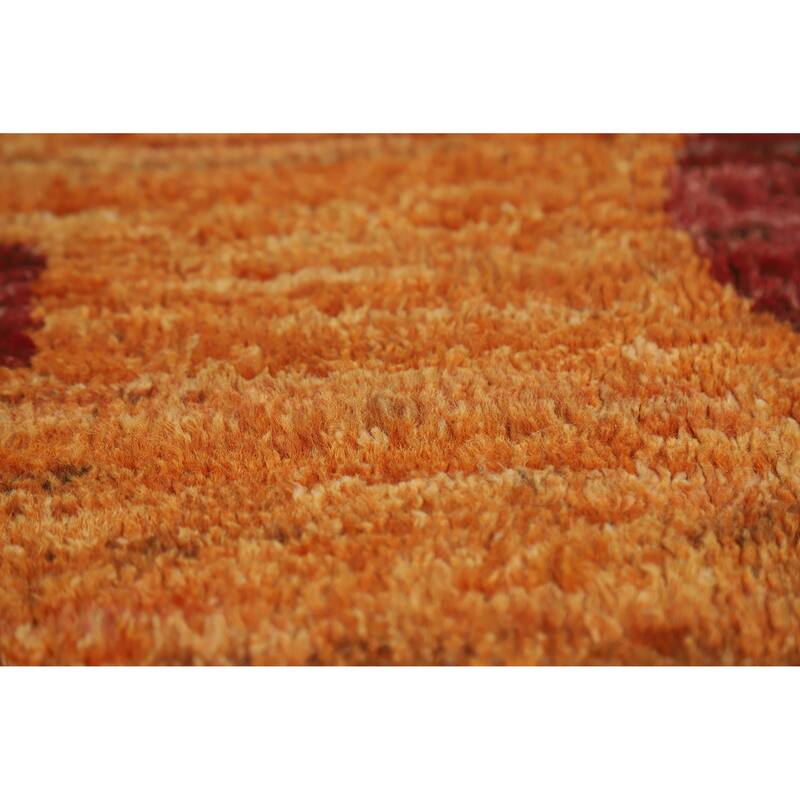 Geometric Moroccan Oriental Area Rug Handmade Tribal Wool Carpet - 6'8" x 9'4"